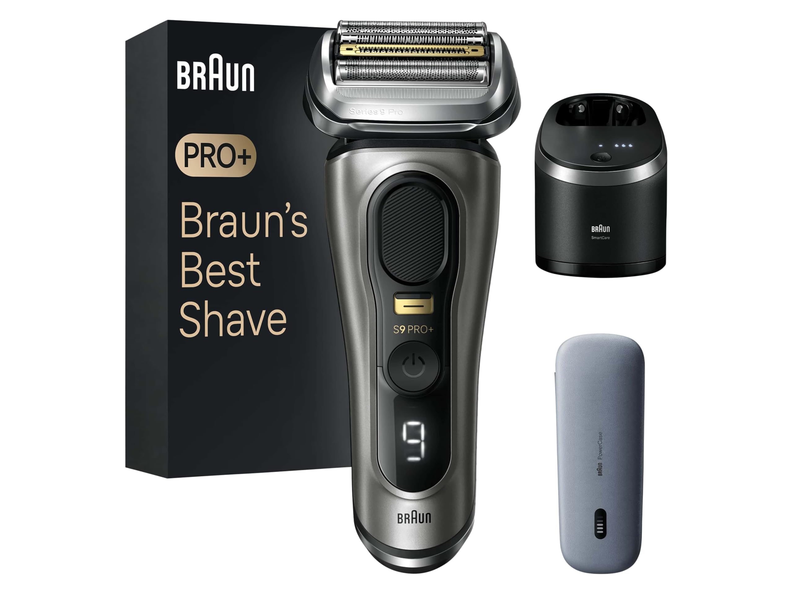 Braun Series 9 Pro+ - Estación de afeitar eléctrica (PowerCase